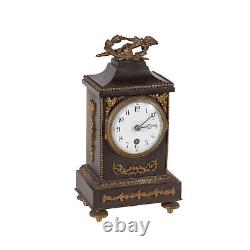 Horloge de Table Napoléon III Bronze Métal France XIX Siècle