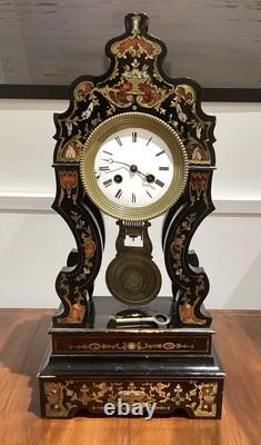 Horloge de table Boulle Napoléon III fin XIXe siècle