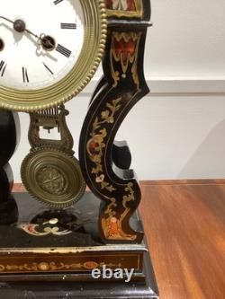 Horloge de table Boulle Napoléon III fin XIXe siècle