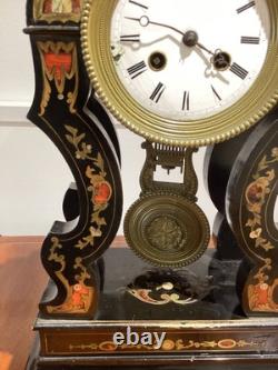 Horloge de table Boulle Napoléon III fin XIXe siècle
