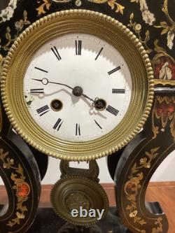 Horloge de table Boulle Napoléon III fin XIXe siècle