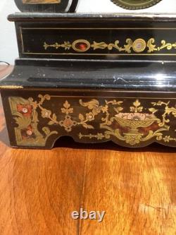 Horloge de table Boulle Napoléon III fin XIXe siècle