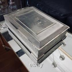 Important Coffre Bijoux Napoléon III Argent Eau Forte XIX ème