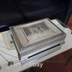 Important Coffre Bijoux Napoléon III Argent Eau Forte XIX ème