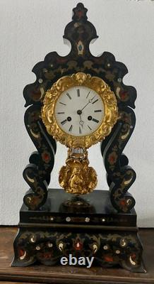Important Montre Napoléon III À Templet Intarsia Bronze Doré XIXe Siècle