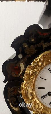 Important Montre Napoléon III À Templet Intarsia Bronze Doré XIXe Siècle