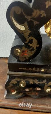 Important Montre Napoléon III À Templet Intarsia Bronze Doré XIXe Siècle