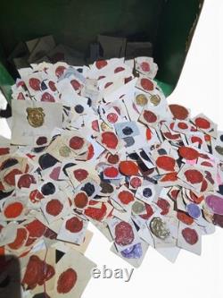 Important lot +700 cachets de cire anciens Nominatifs XIXe siècle