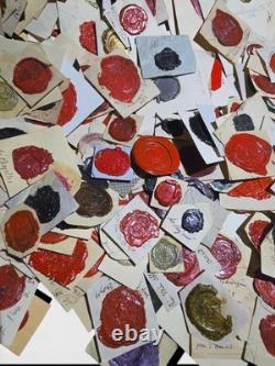 Important lot +700 cachets de cire anciens Nominatifs XIXe siècle