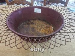 JARDINIERE 1 en Tôle & FER FORGE de Fil Tressé Napoléon III XIXe 25MAG 15/01