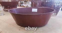 JARDINIERE 1 en Tôle & FER FORGE de Fil Tressé Napoléon III XIXe 25MAG 15/01