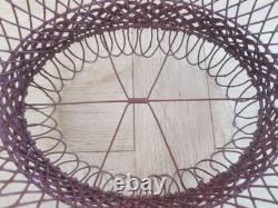 JARDINIERE 1 en Tôle & FER FORGE de Fil Tressé Napoléon III XIXe 25MAG 15/01