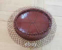 JARDINIERE 1 en Tôle & FER FORGE de Fil Tressé Napoléon III XIXe 25MAG 15/01