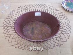 JARDINIERE 2 en Tôle & FER FORGE de Fil Tressé Napoléon III XIXe 25MAG 15/01