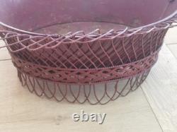 JARDINIERE 2 en Tôle & FER FORGE de Fil Tressé Napoléon III XIXe 25MAG 15/01
