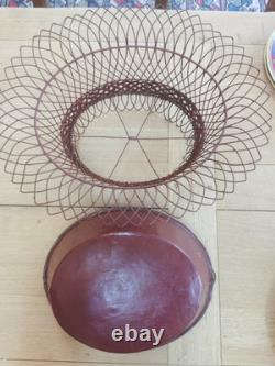 JARDINIERE 2 en Tôle & FER FORGE de Fil Tressé Napoléon III XIXe 25MAG 15/01