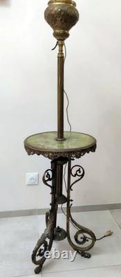 LAMPADAIRE GUERIDON DE FUMEUR PIEDS GRIFFES BRONZE ONYX XIXè NAPOLEON III