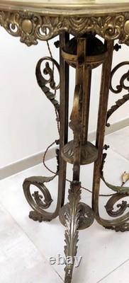 LAMPADAIRE GUERIDON DE FUMEUR PIEDS GRIFFES BRONZE ONYX XIXè NAPOLEON III