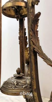 LAMPADAIRE GUERIDON DE FUMEUR PIEDS GRIFFES BRONZE ONYX XIXè NAPOLEON III