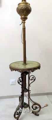 LAMPADAIRE GUERIDON DE FUMEUR PIEDS GRIFFES BRONZE ONYX XIXè NAPOLEON III