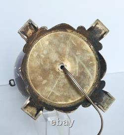 Lampe A Pétrole Ancienne Électrifiée Napoléon III Céramique Émaillée Bronze XIXe
