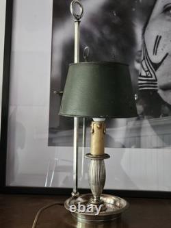 Lampe Bouillotte Rare XIX Epoque Empire Bronze Argenté Era Napoleon III