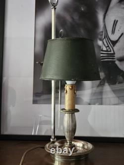 Lampe Bouillotte Rare XIX Epoque Empire Bronze Argenté Era Napoleon III
