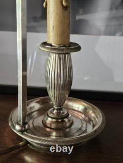 Lampe Bouillotte Rare XIX Epoque Empire Bronze Argenté Era Napoleon III