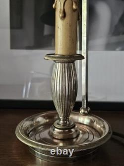 Lampe Bouillotte Rare XIX Epoque Empire Bronze Argenté Era Napoleon III
