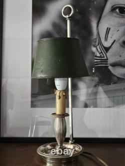 Lampe Bouillotte Rare XIX Epoque Empire Bronze Argenté Era Napoleon III