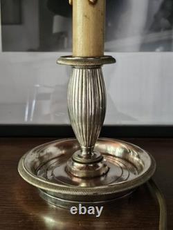 Lampe Bouillotte Rare XIX Epoque Empire Bronze Argenté Era Napoleon III