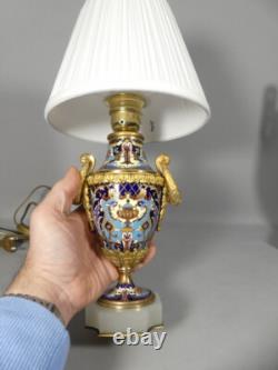 Lampe Napoléon III En Bronze Et émaux Cloisonné, époque XIX ème Siècle