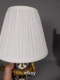 Lampe Napoléon III En Bronze Et émaux Cloisonné, époque XIX ème Siècle