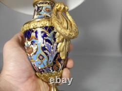 Lampe Napoléon III En Bronze Et émaux Cloisonné, époque XIX ème Siècle