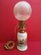 Lampe A Huile Milieu Xixe Napoleon Iii Porcelaine De Paris D&eacute;cor Peint