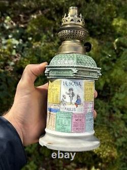 Lampe à pétrole Napoléon III Kiosque d'affichage des spectacles parisiens XIX
