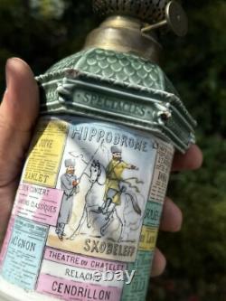 Lampe à pétrole Napoléon III Kiosque d'affichage des spectacles parisiens XIX