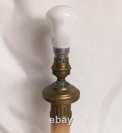 Lampe de table Napoléon III en albâtre et régule XIXe S. Hauteur 40 cm