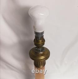 Lampe de table Napoléon III en albâtre et régule XIXe S. Hauteur 40 cm