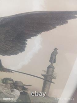 Lithographie D'Harlingue XIXe Prince Impérial Napoléon III cadre d'époque