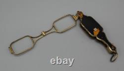 Lorgnons pliants, lunettes à système, Monture en argent, Napoléon III, XIXe