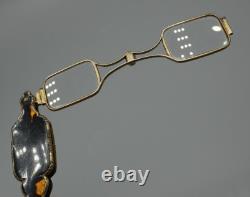 Lorgnons pliants, lunettes à système, Monture en argent, Napoléon III, XIXe