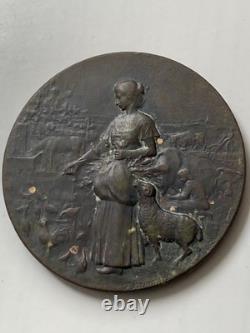 Lot 3 Médailles Agricoles XIXe LESUR Louis Napoléon III Argent Cuivre Bronze