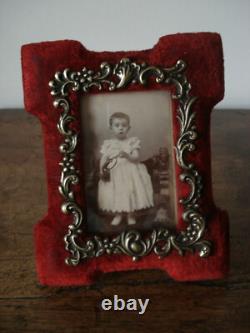 Lot 3 Porte-photo anciens XIXe Napoléon III, laiton Renaissance, rocaille