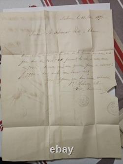 Lot 4 lettres anciennes XIXe France Napoléon III & Cérès Timbres sur pli