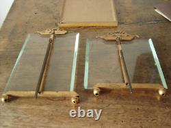 Lot 4 porte photo anciens XIXe laiton Napoléon III Louis XV un rare base ronde