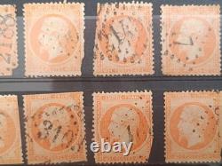 Lot 42 timbres Napoléon III Empire 1c 10c 20c 40c oblitérés XIXe Lot 42 timbres Napoléon III Empire 1c 10c 20c 40c oblitérés XIXe