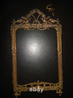 Lot 7 porte photo anciens XIX laiton Napoléon III dont 1 rare très grand format