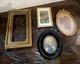 Lot Cadre Anciens En Bois Doré Xix Ème Portrait Style Napoléon Iii Bois Noirci