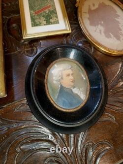 Lot Cadre Anciens En Bois Doré XIX Ème Portrait Style Napoléon III Bois Noirci